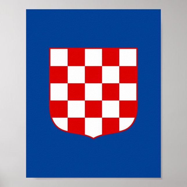 Croatian coat of arms pattern poster (Front)