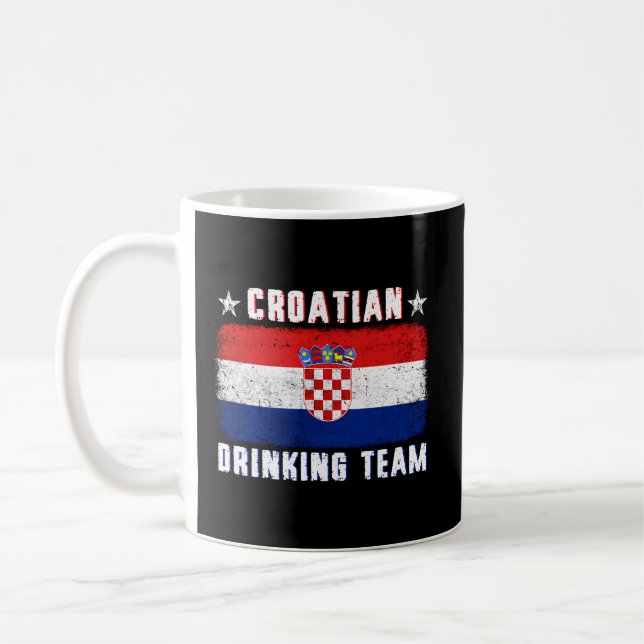 Croatian Drinking Team National Pride Coffee Mug (Left)