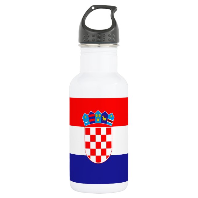 Croatian flag 532 ml water bottle (Front)