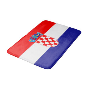 Croatian flag bath mat