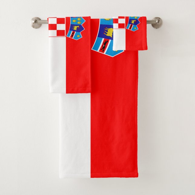 Croatian flag bath towel set (Insitu)