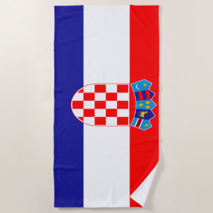 Croatian flag beach towel