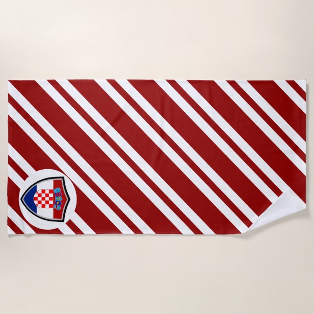 Croatian flag beach towel (Front)