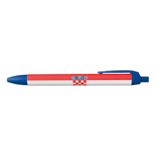 Croatian Flag Black Ink Pen