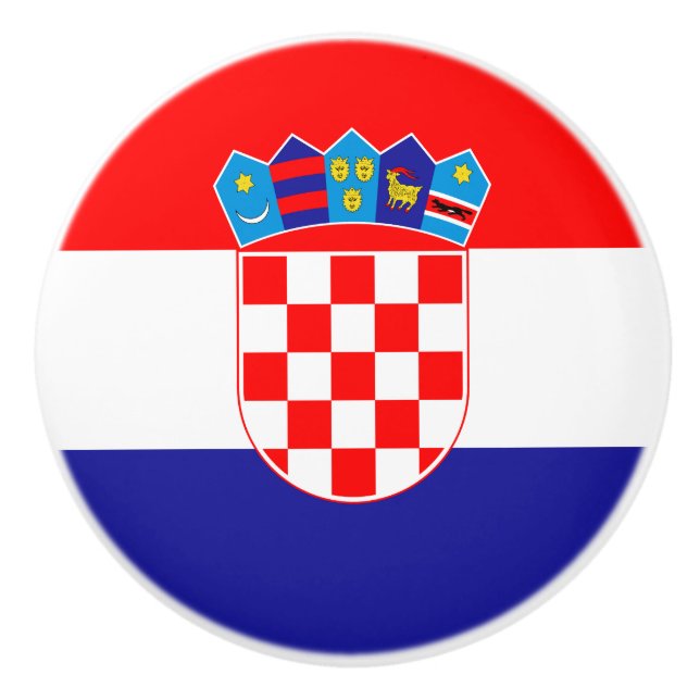 Croatian Flag Ceramic Knob (Front)