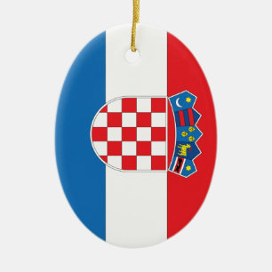Croatian Flag Ceramic Ornament