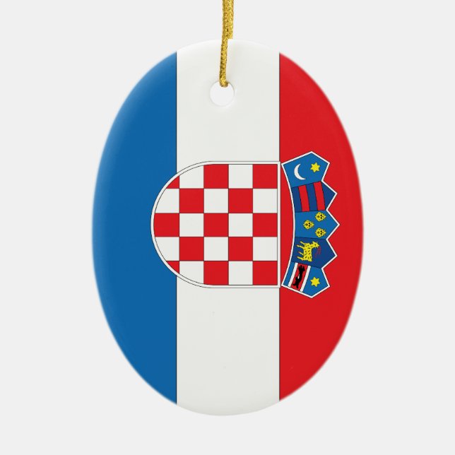 Croatian Flag Ceramic Ornament (Front)