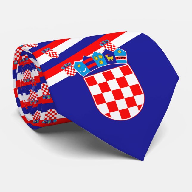 Croatian Flag & Coat of Arms, Flag of Croatia Tie (Rolled)
