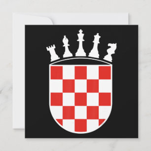 Croatian Flag Colours Chess Player Gifts for Croat Invitation