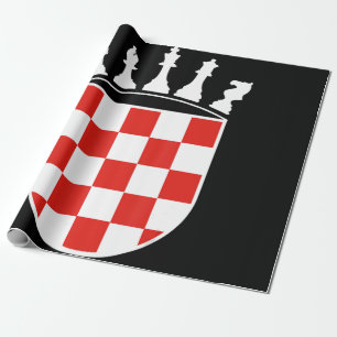 Croatian Flag Colours Chess Player Gifts for Croat Wrapping Paper