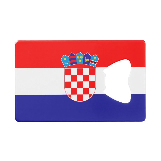 Croatian Flag Credit Card Bottle Opener (Front (Horizontal))