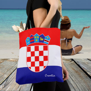 Croatian flag & Croatia fashion /sports fans Tote Bag