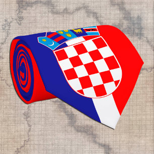 Croatian Flag & Croatia travel, business / sports Tie