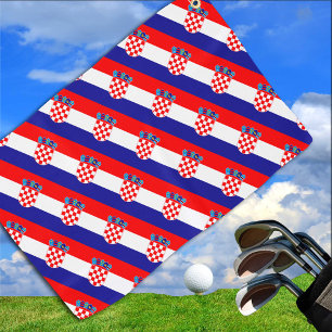 Croatian Flag & Croatia travel, holiday /sport Golf Towel