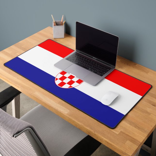 Croatian flag desk mat (Office 2)