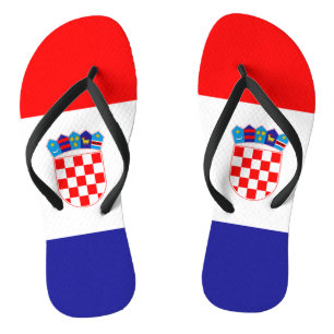 Croatian flag flip flops