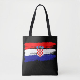 Croatian Flag Gift Football Fan Sports Tote Bag