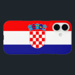 Croatian Flag Hrvatska Zastava iPhone 16 Case<br><div class="desc">This phone case features the flag of Croatia with the coat of arms.</div>