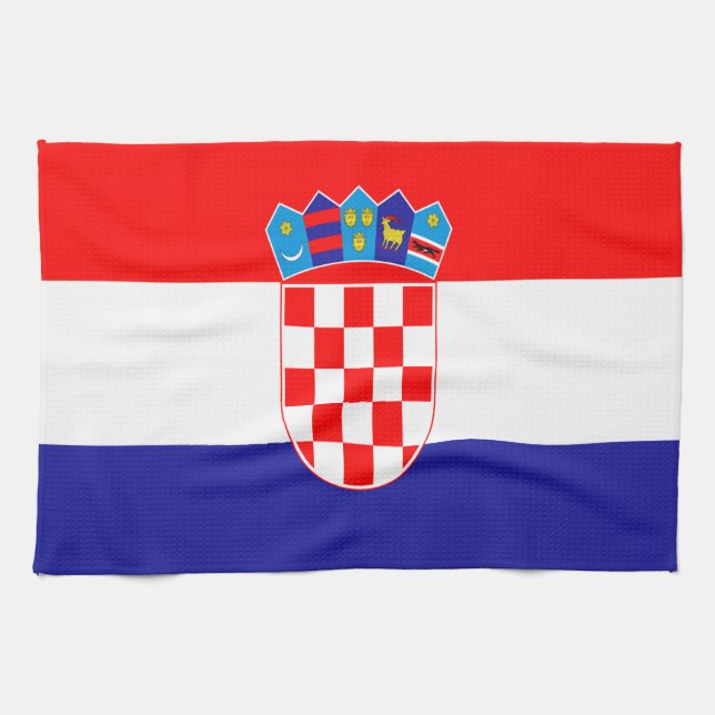 Croatian flag kitchen towel (Horizontal)
