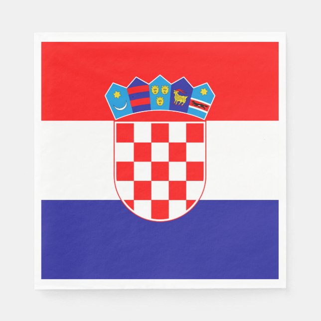 Croatian Flag Napkin (Front)