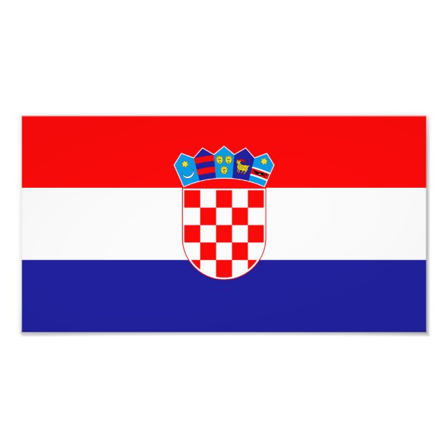 Croatian Flag Photo Print (Front)