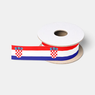 Croatian flag ribbon satin ribbon