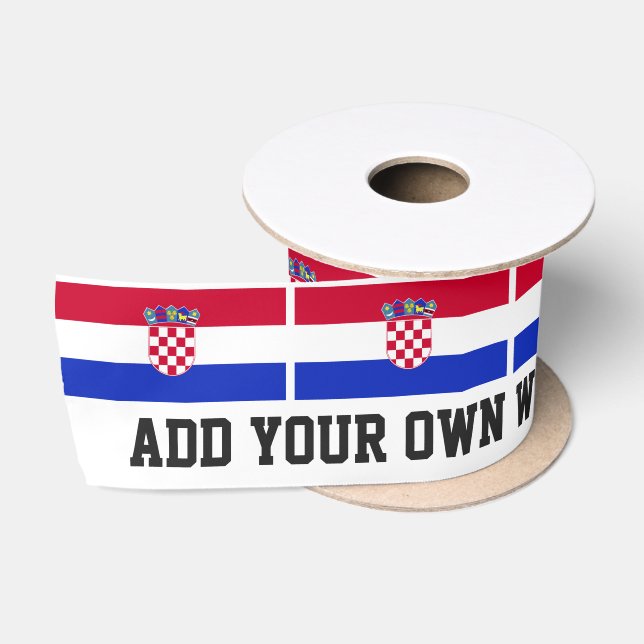 Croatian Flag Satin Ribbon (Spool)