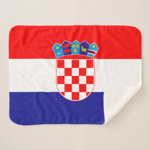 Croatian Flag Sherpa Blanket