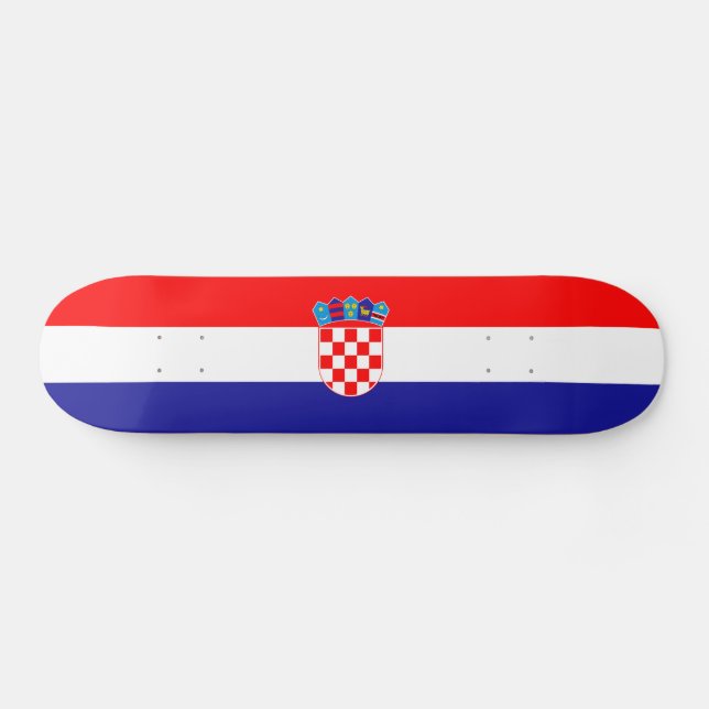 Croatian Flag Skateboard (Horz)