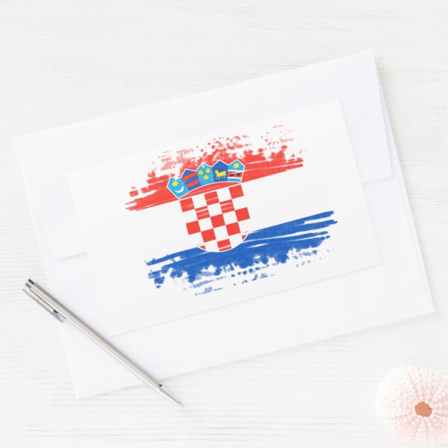 Croatian flag sticker (Envelope)