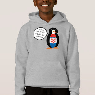 Croatian Flag Talking Ms Penguin Personalized