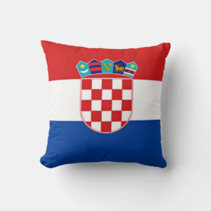 Croatian Flag Throw Pillow