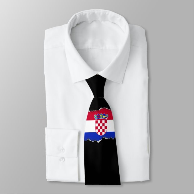 Croatian Flag Tie (Tied)
