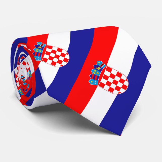 Croatian Flag Tie (Rolled)