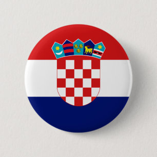 Croatian flag - Trobojnica 2 Inch Round Button