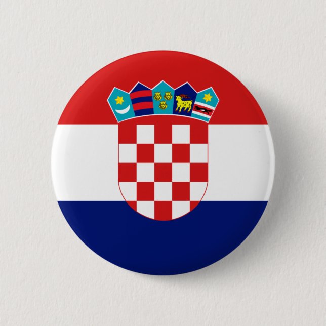 Croatian flag - Trobojnica 2 Inch Round Button (Front)