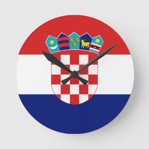 Croatian flag - Trobojnica Round Clock