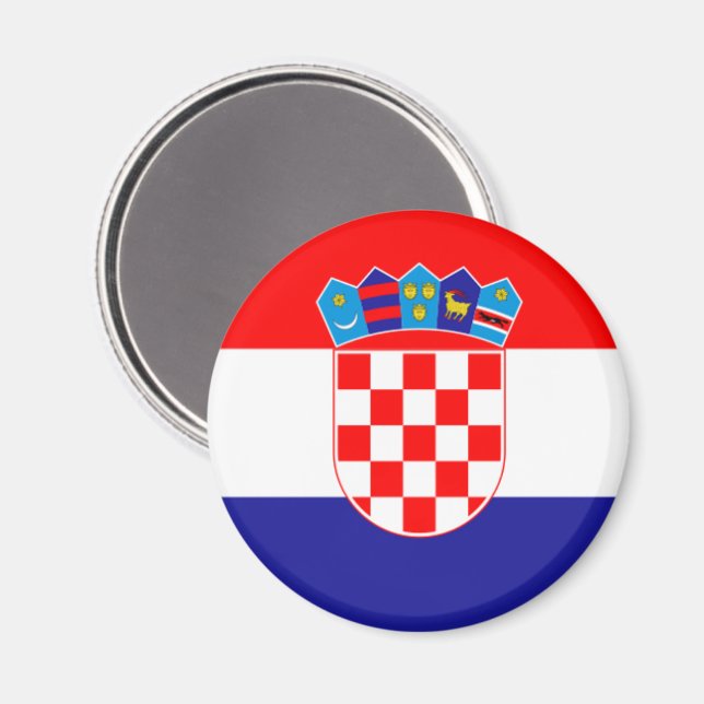 Croatian Flag With Coat of Arms Magnet (Front/Back)