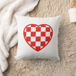 Croatian Heart Throw Pillow