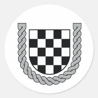 Croatian historic coat of arms classic round sticker