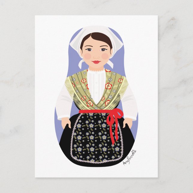 Croatian, Istrian Matryoshka Postcard (Front)