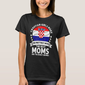 Croatian Mom Mothers Day Mama Croatian American T-Shirt