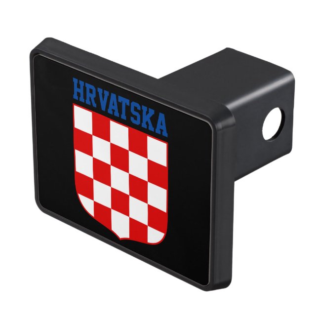 Croatian pattern coat of arms trailer hitch cover (Top Right)