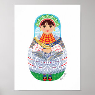 Croatian, Slavonija Matryoshka Poster