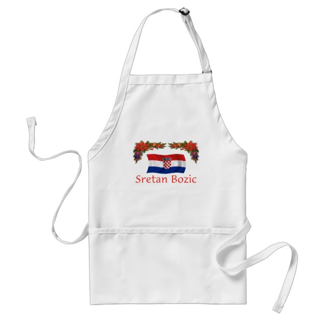 Croatian Sretan Bozic (Merry Christmas) Standard Apron (Front)