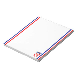 Croatian stripe flag notepad