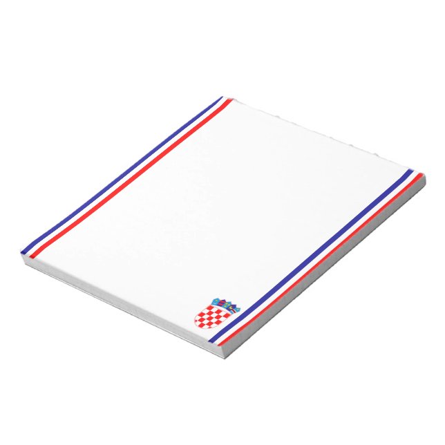 Croatian stripe flag notepad (Rotated)