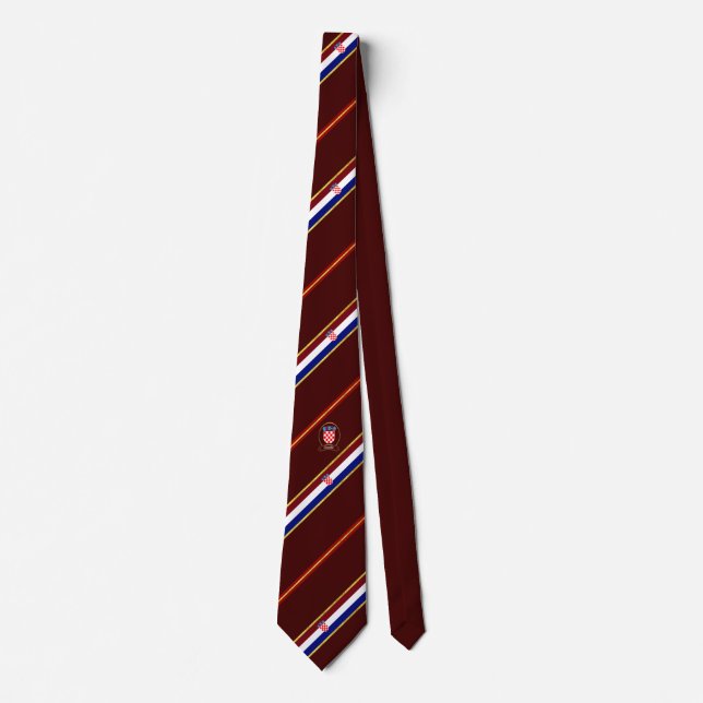 Croatian stripes flag tie (Front)