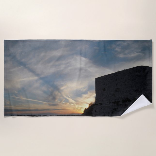 Croatian sunset beach towel (Front)