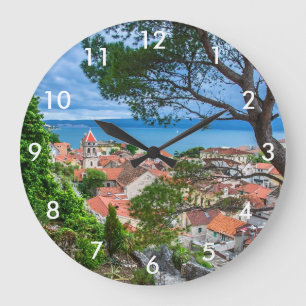 Croatian town Omis Large Clock